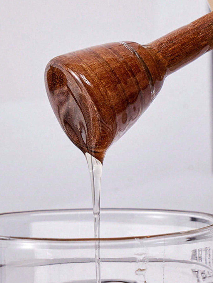 500ml Glass and Wood Honey Jar X998