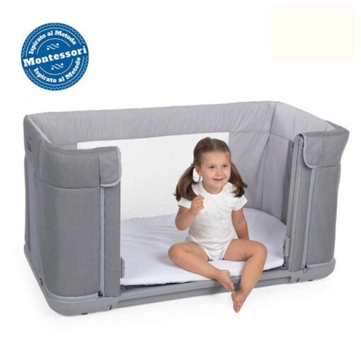 Chicco - Next To Me Forever ( with double mesh ) - Sleeping Crib - Moon Grey
