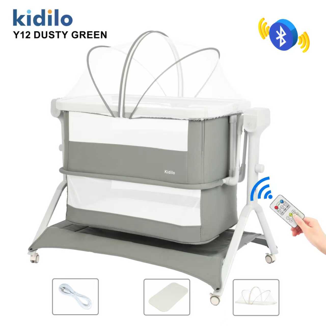 Kidilo Baby Portable Bedside Crib Bed 3in1 Y12