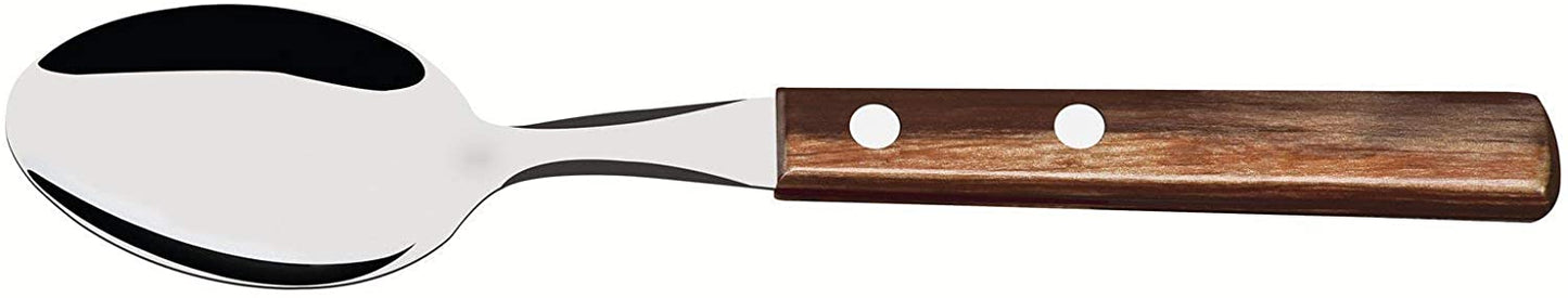 tramontina traditional wood dessert spoon set of 12