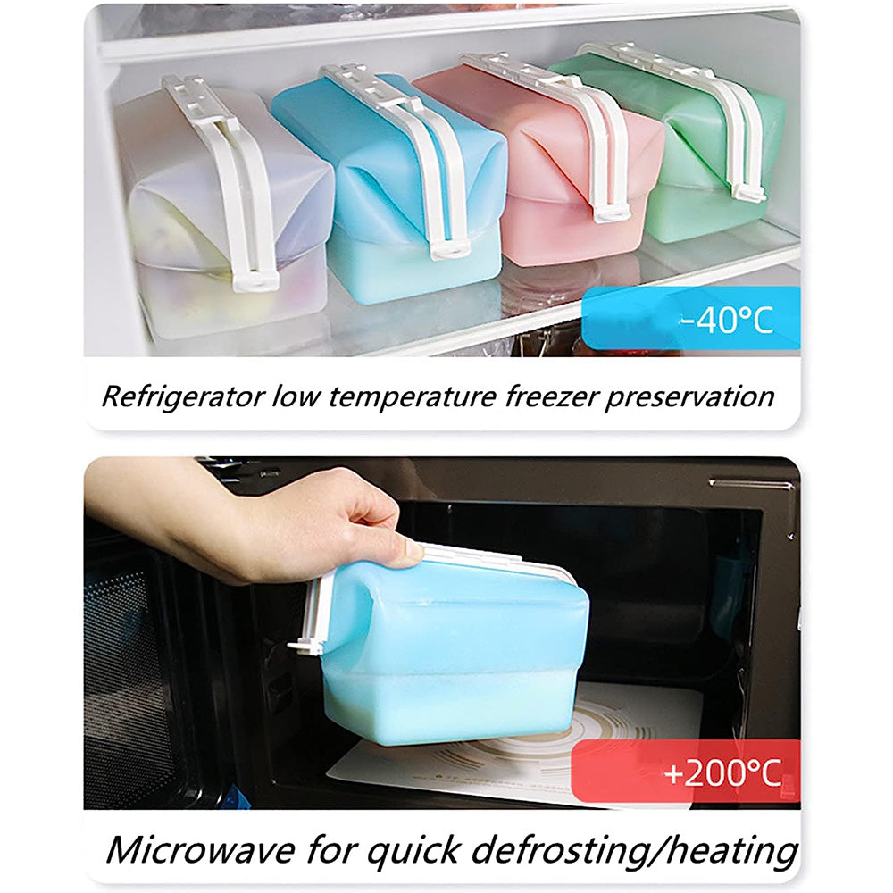 Food Grade Silicone Fresh-Keeping Bag – White