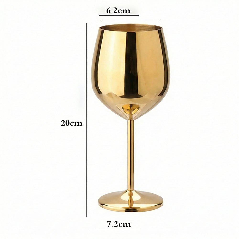 6-Pcs Elegant & Smooth Beverages Champagne Flute Glass – Gold 190ml #3769