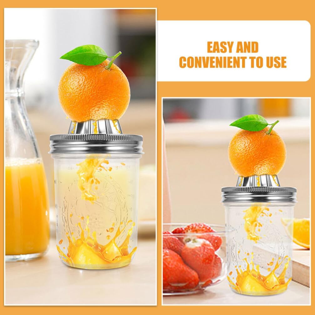 Danny Home Stainless Steel Manual Citrus Juicer With Glass Jar 300ml