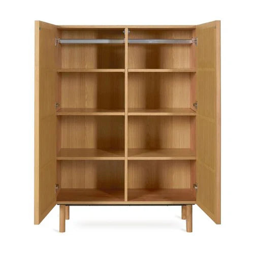 Quax - Hai No Ki Wardrobe - Natural Ash - 8 Compartments