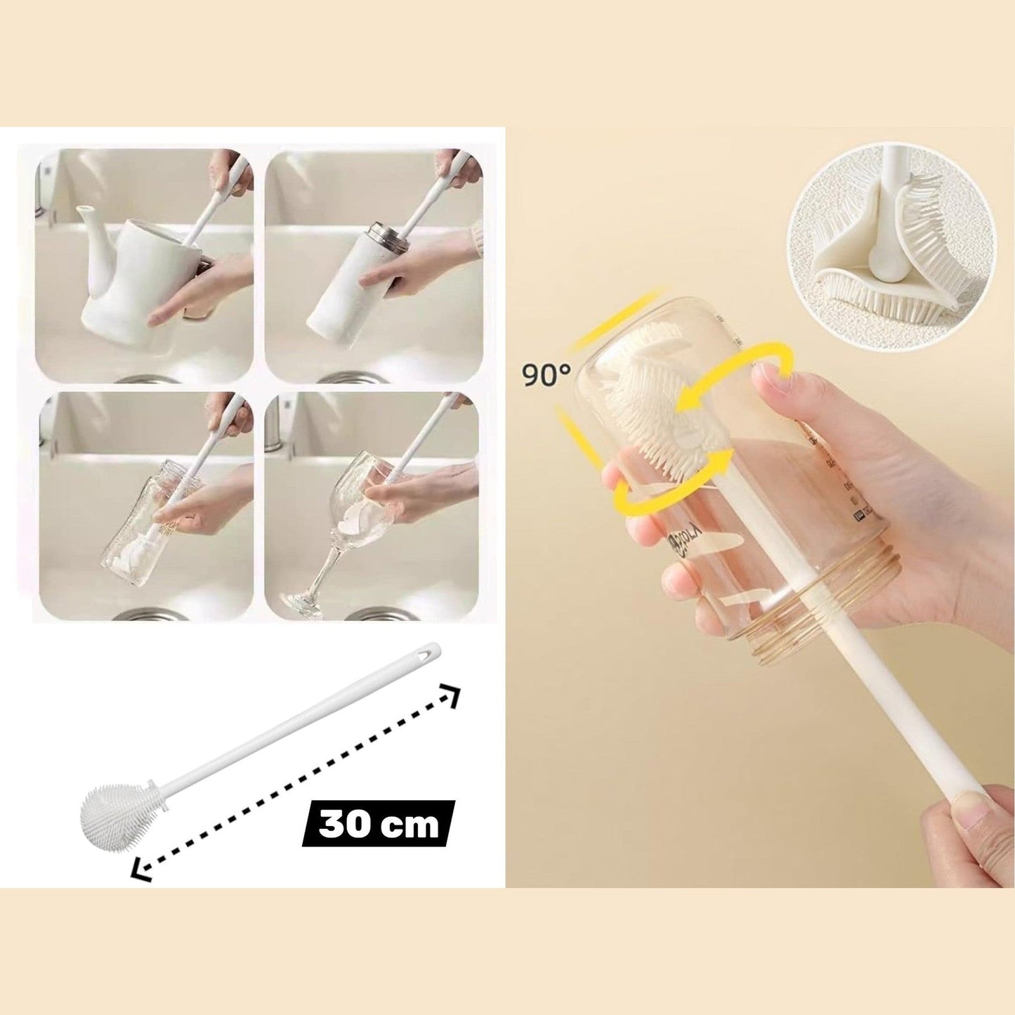 Flexible Silicone Bottle Brush