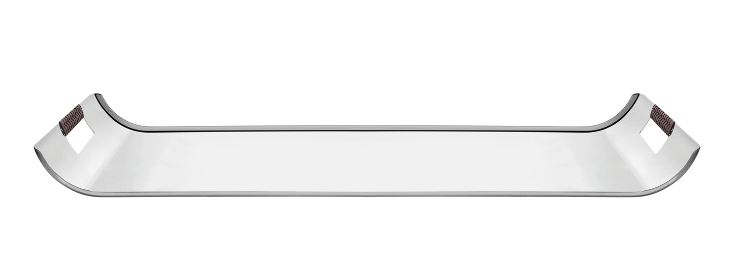 Tramontina Quadrata 51x36 cm rectangular stainless steel tray with polyethylene handles
