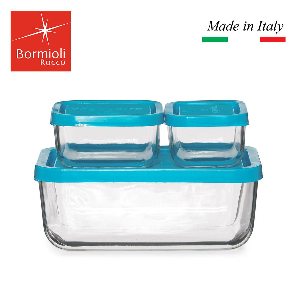 Bormioli rocco frigoverre rectangular set - 3pcs