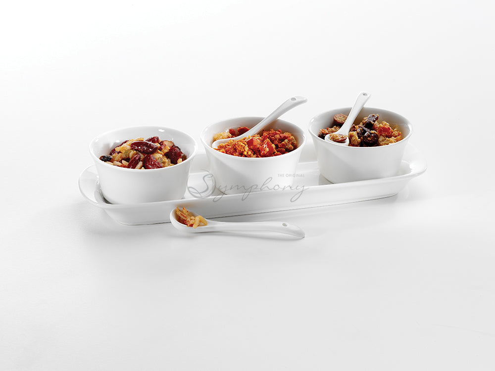 Symphony sauce set(trays+bowls+spoons)