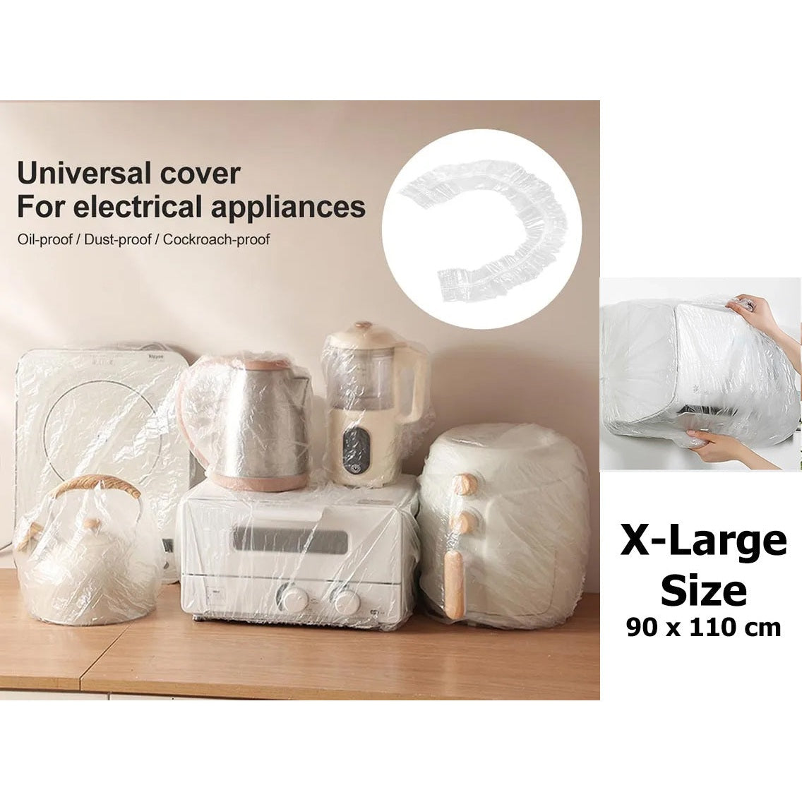 XL Set of 50 Nylon Dust Proof Covers w Elastic Contour