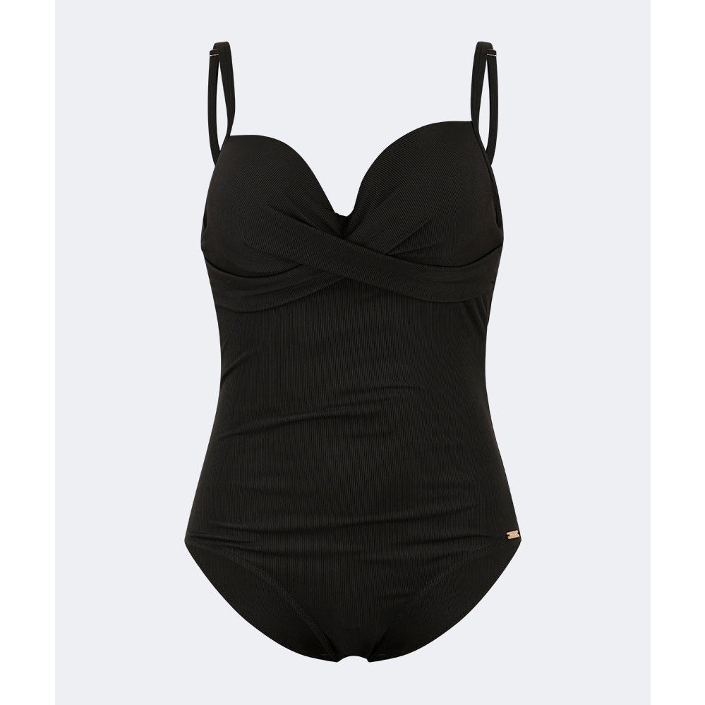 Oil And Gaz Modern Women Beach Over Size Monokini Black - Medaid International