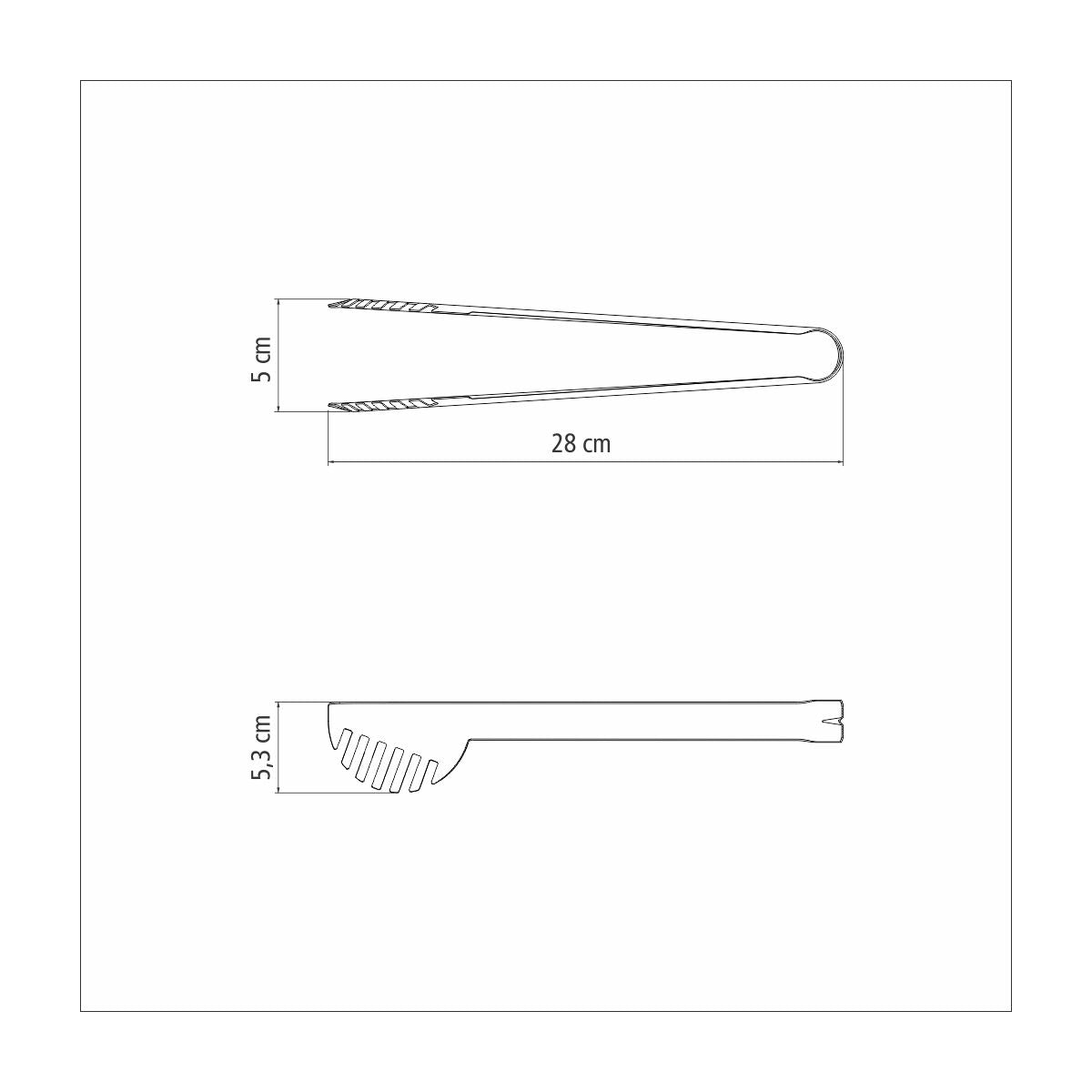 Tramontina Utility universal stainless steel pasta tongs with long handle