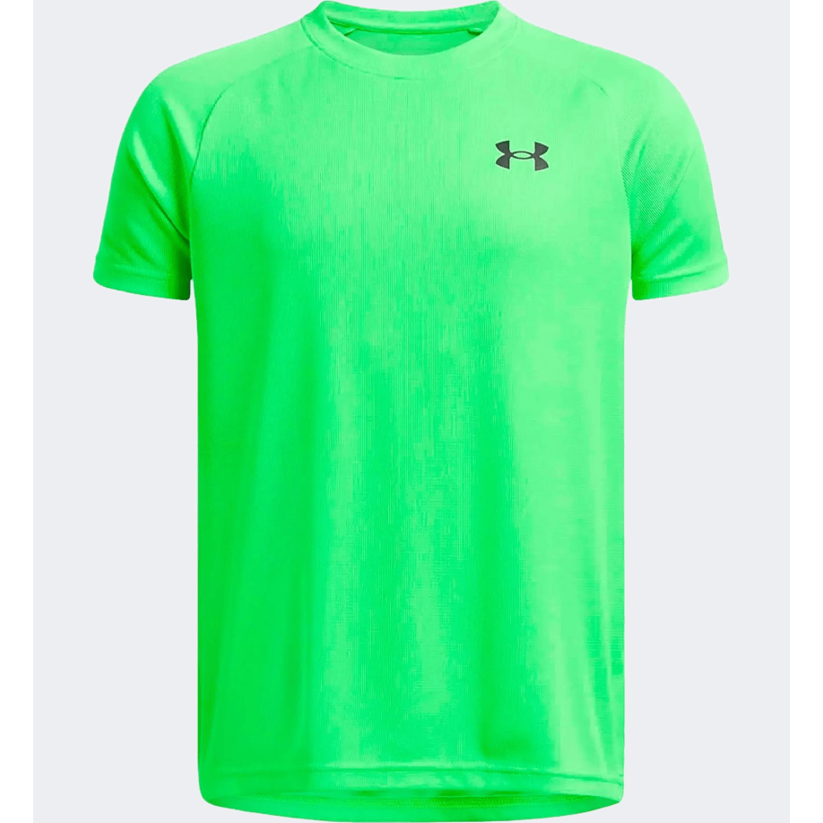 Under Armour Tech Textured Boys Training T-Shirt Cyber Green/Black - Medaid International