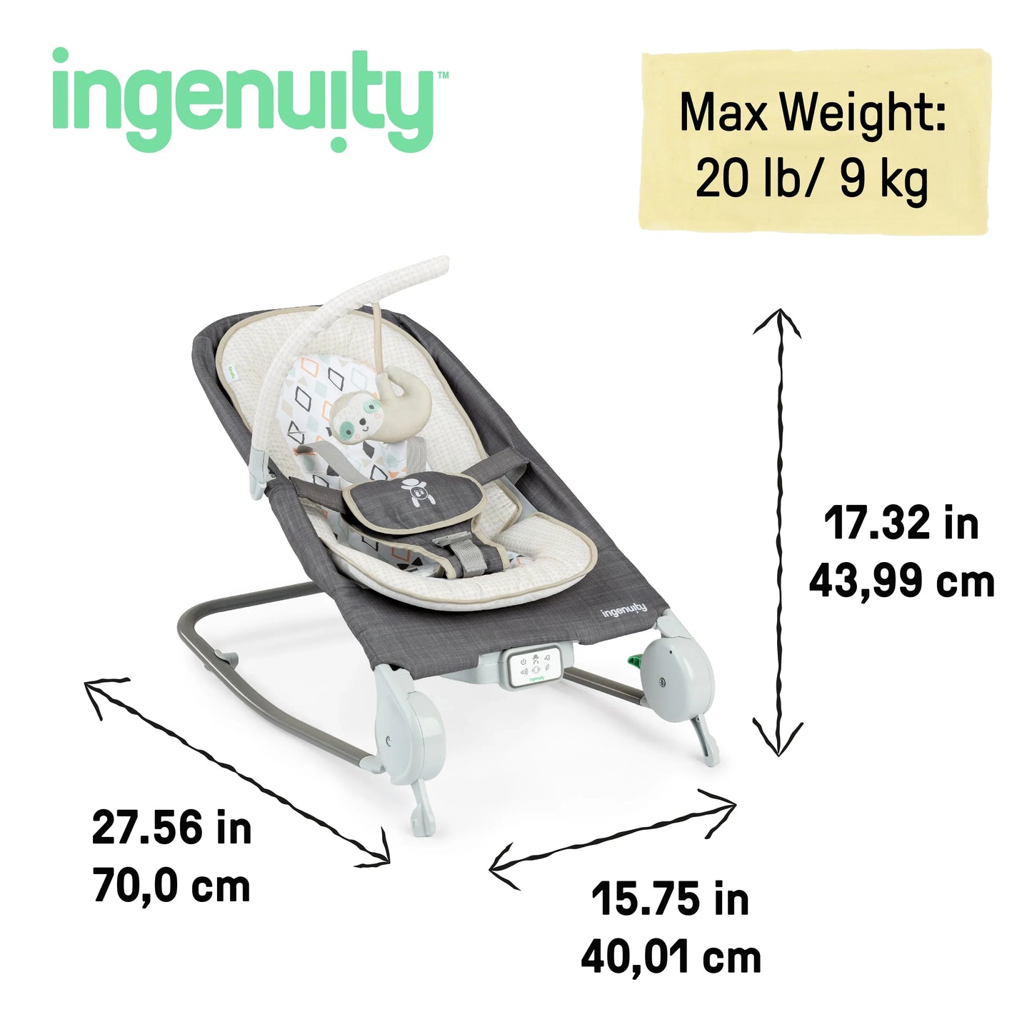 Kids2 - Ingenuity Happy Belly Rocker - Parker