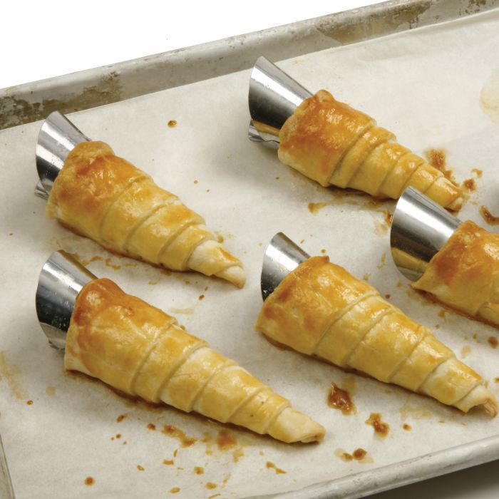 8PCS Stainless Steel Pastry Cream Horn Molds, 12.7cm