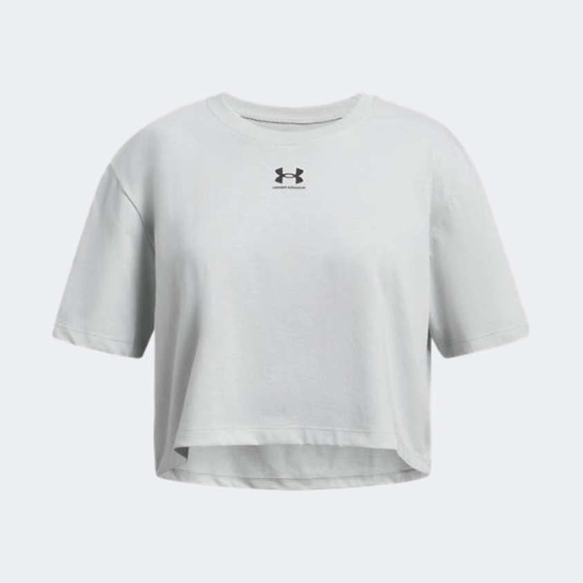 Under Armour Rival Girls Lifestyle T-Shirt Hydro Green/Black - Medaid International