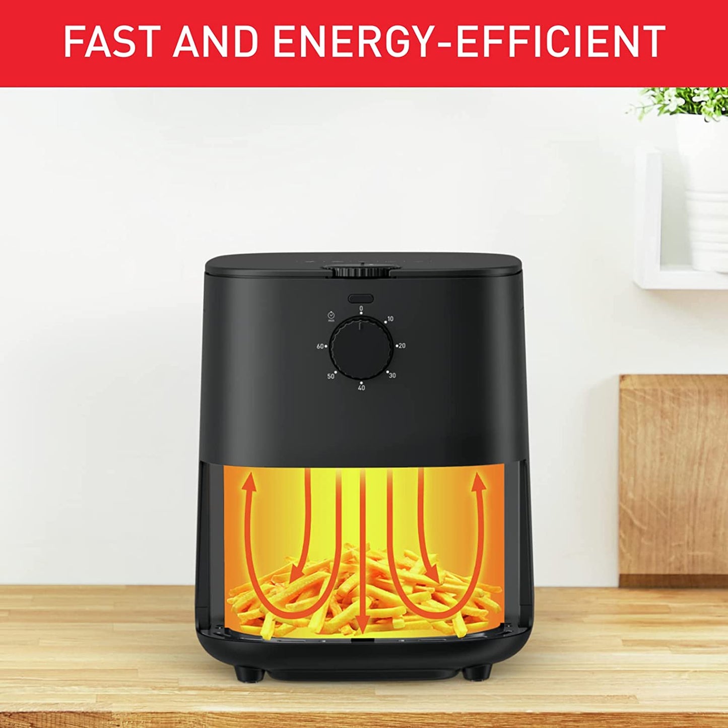 Tefal Easy Fry Essential Air Fryer, 3.5 L,Oil-Less Fryer, 1430W, Compact Design EY130840