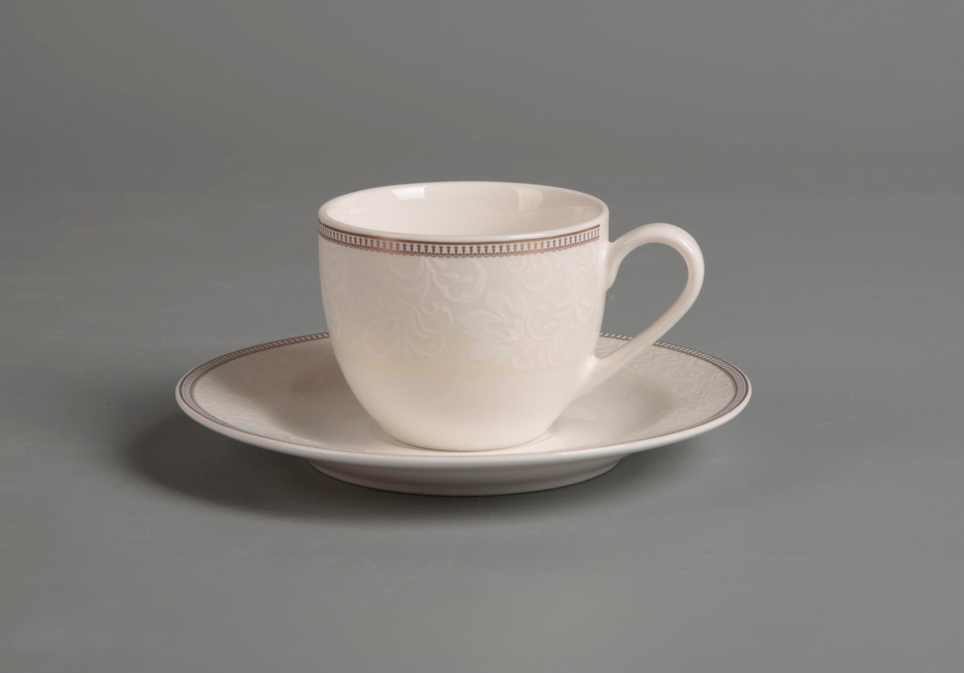 Symphony gold décor coffee cup/saucer 6pcs - 10cl