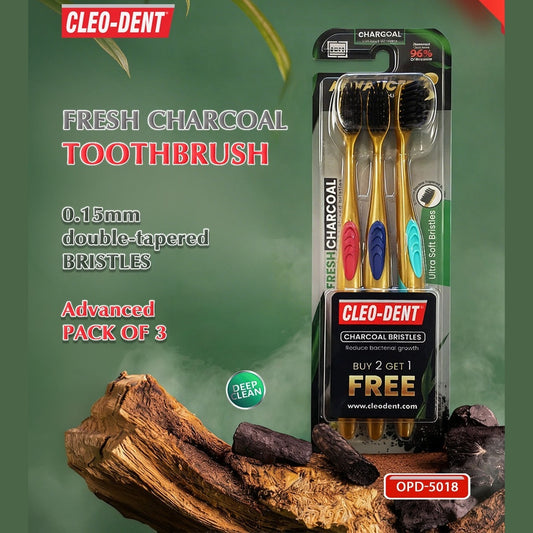 Cleodent Charcoal Bristles Buy 2 Get 1 FREE
