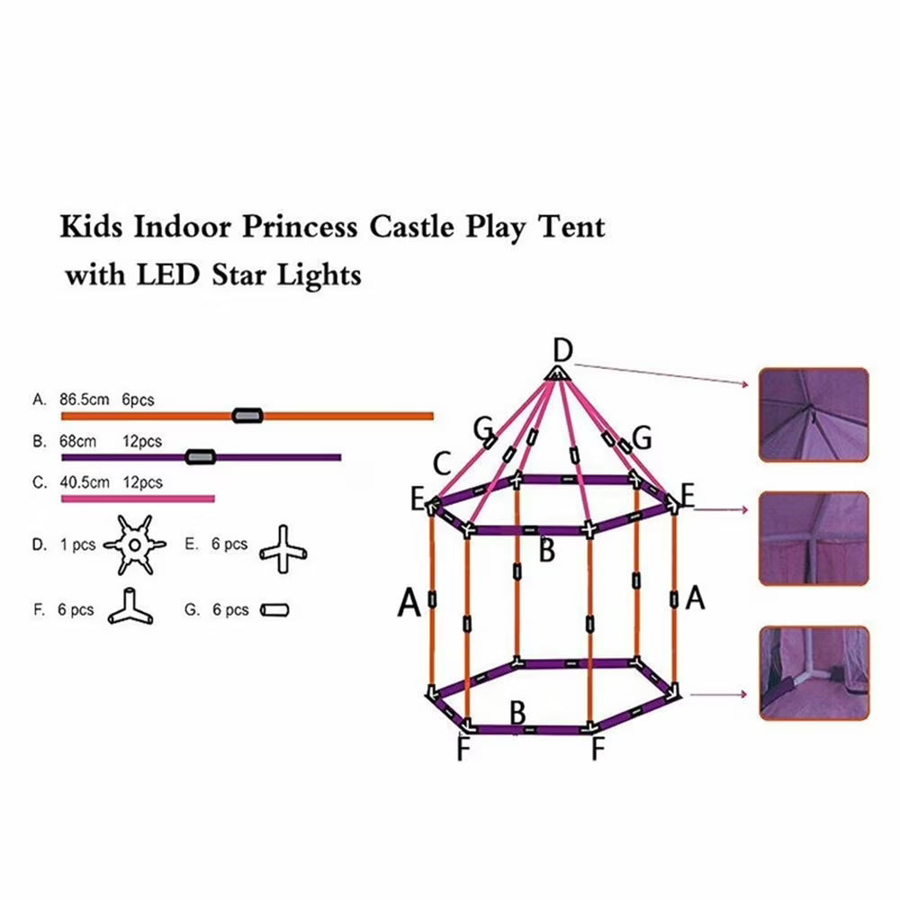 Princess Kids Play Tent