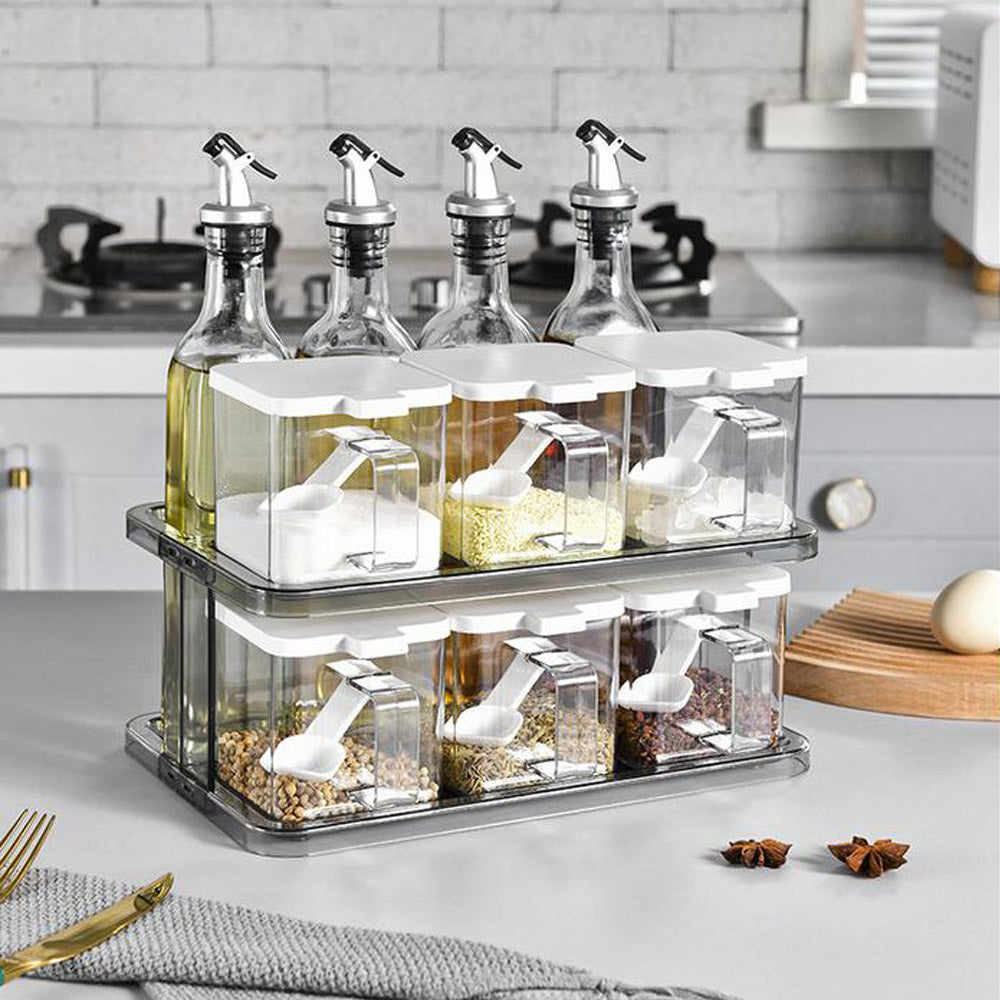 Oil Salt Sauce Vinegar Condiment Pots Storage