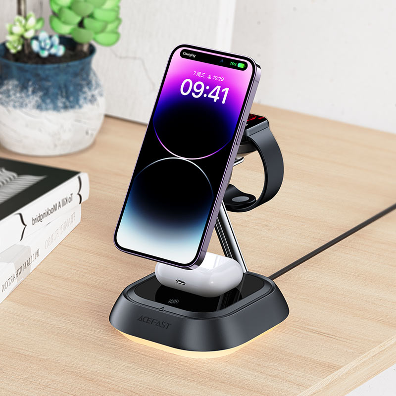 AceFast AirCharge 3 in 1 Wireless Charger Desktop Holder E16