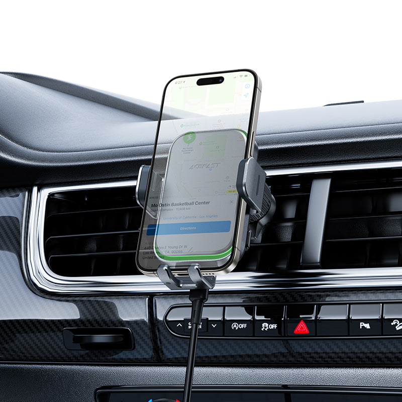AceFast AirCharge Fast Wireless Charger Car Mount Holder D17