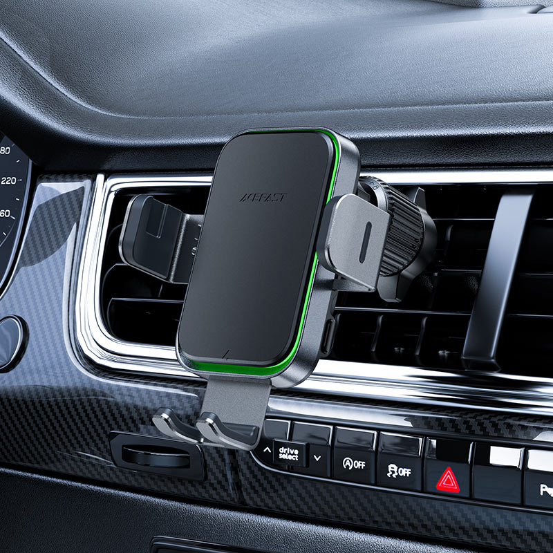 AceFast AirCharge Fast Wireless Charger Car Mount Holder D17