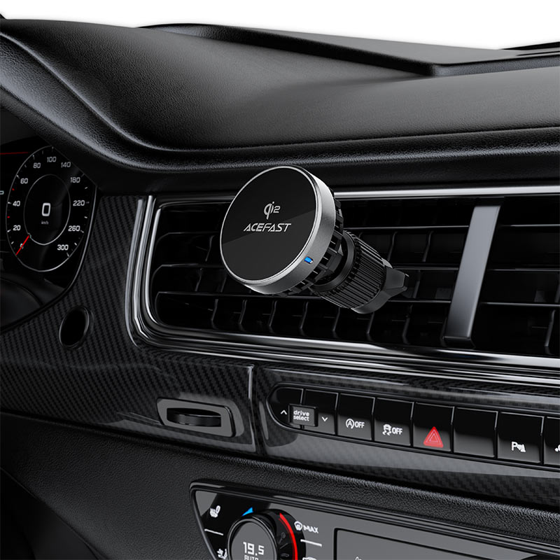 AceFast AirCharge Qi2 Magnetic Charger Car Holder D40