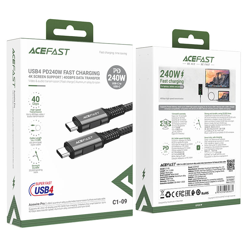 Acefast C1-09 240W USB-C Cable