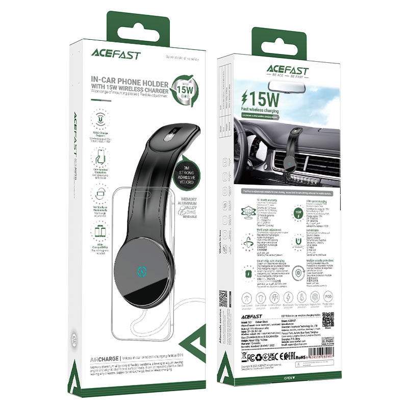 AceFast Fast Wireless Charger Magnetic Car Holder D21