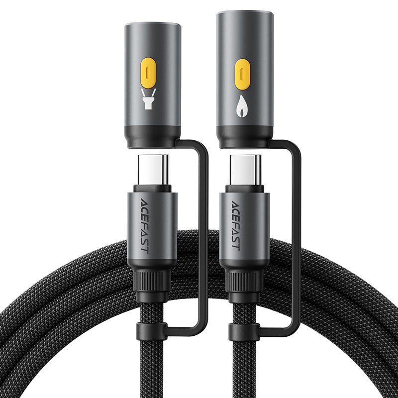 Acefast Charging Data Cable J4 USB-C LED Light Cigarette Lighter