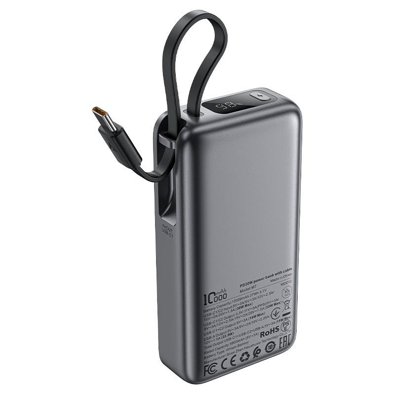 AceFast PWRup PD30W Power Bank with Cable 10000mAh M7