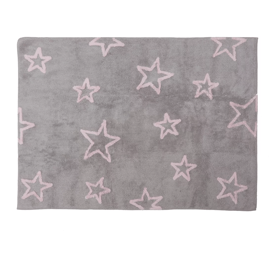 Aratextil Washable Cotton Rug Stars Gris 120x160cm