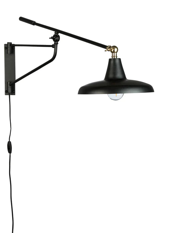 Dutchbone Hector wall light with power cord