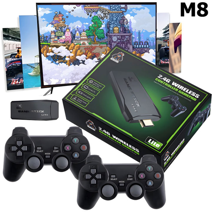 GAME STICK 4K (64 GB) - 10,000 RETRO GAME عصا ألعاب 4K بذاكرة 64 جيجا