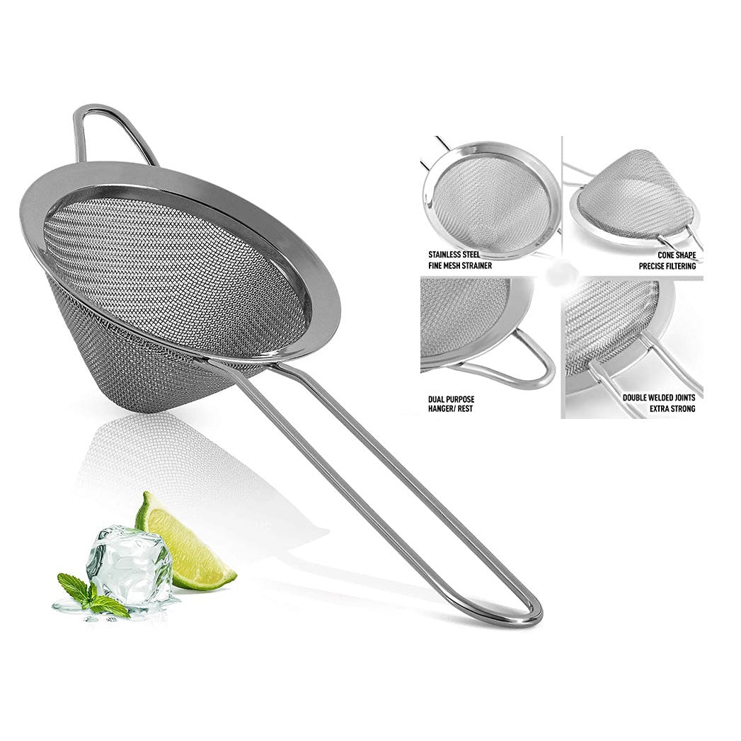Conical Fine Mesh Stainless Steel Strainer 8 cm