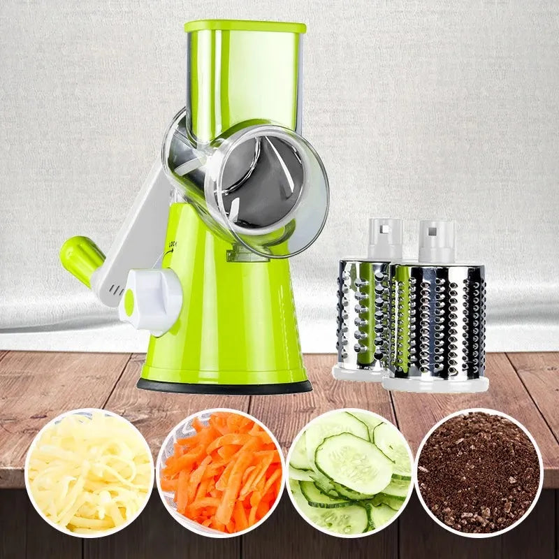 3 in 1 Rotary Vegetable Slicer قاطع خضروات دوار 3 في 1
