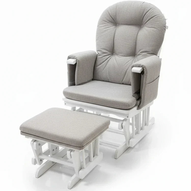 Miila - Canvas Nursering Chair - Light Grey Rocker