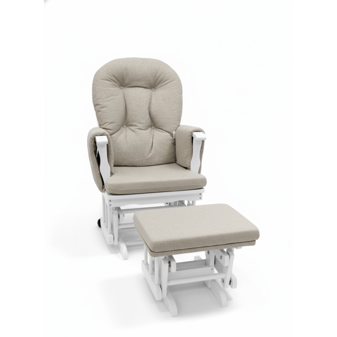 Miila Canvas Nursing Chair - Beige Rocker Set