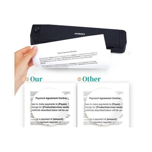 AIMO P832 A4 Thermal transfer Portable Printer, Bluetooth & Type-C, Compatible with Windows, Mac, Android & iOS