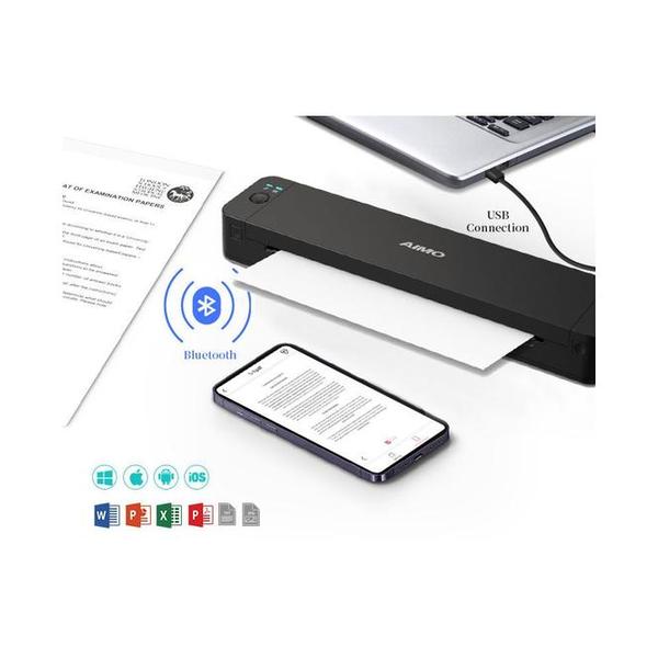 AIMO P832 A4 Thermal transfer Portable Printer, Bluetooth & Type-C, Compatible with Windows, Mac, Android & iOS