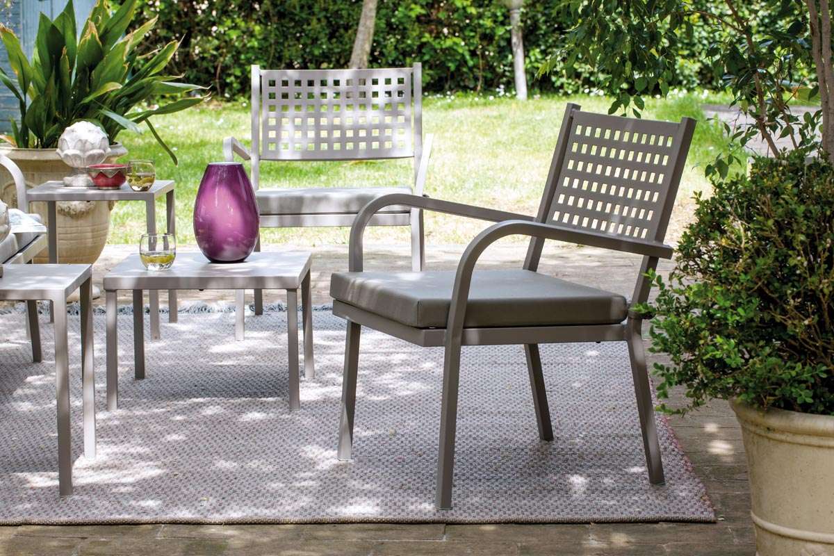 Alice Armchair, Outdoor – Powder Coating – Made in Italy