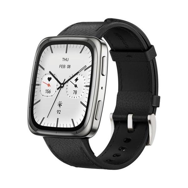 Amazfit Active 2 Premium Smart Watch Fitness Tracker (Square) for Android & iPhone, 10 Day Battery, Water Resistant, GPS Maps, Heart & Sleep Monitor, HYROX Mode, Sapphire Glass, Leather