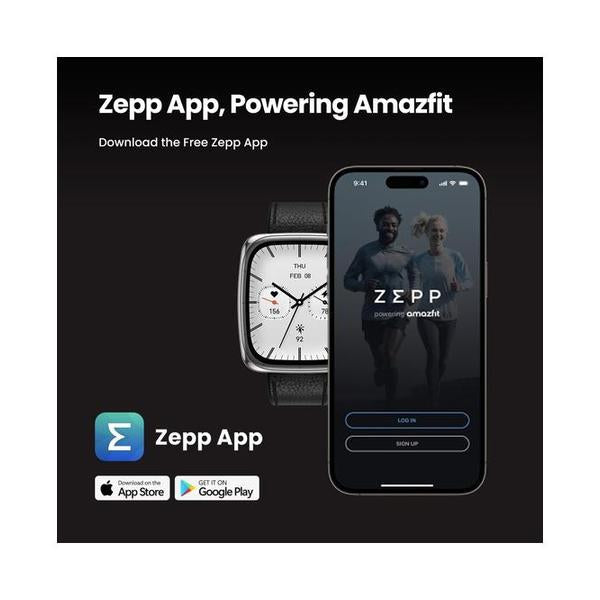 Amazfit Active 2 Premium Smart Watch Fitness Tracker (Square) for Android & iPhone, 10 Day Battery, Water Resistant, GPS Maps, Heart & Sleep Monitor, HYROX Mode, Sapphire Glass, Leather