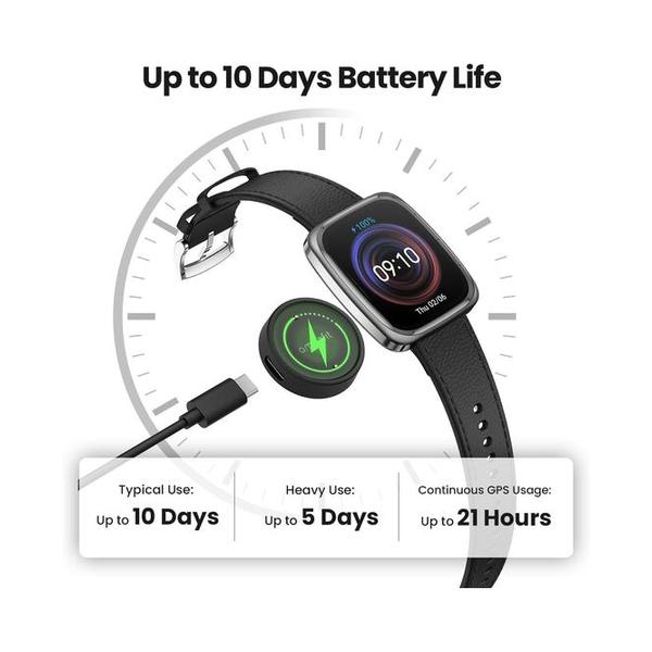 Amazfit Active 2 Premium Smart Watch Fitness Tracker (Square) for Android & iPhone, 10 Day Battery, Water Resistant, GPS Maps, Heart & Sleep Monitor, HYROX Mode, Sapphire Glass, Leather