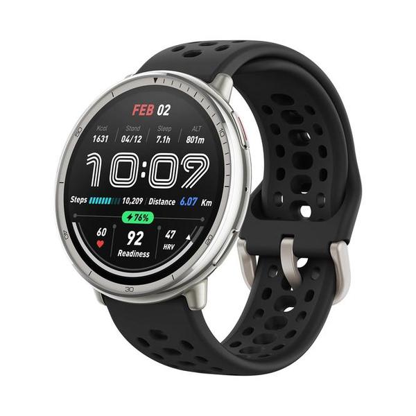 Amazfit Active 2 Premium Smart Watch Fitness Tracker (Round) for Android & iPhone, 10 Day Battery, Water Resistant, GPS Maps, Heart & Sleep Monitor, HYROX Mode, Sapphire Glass, Leather