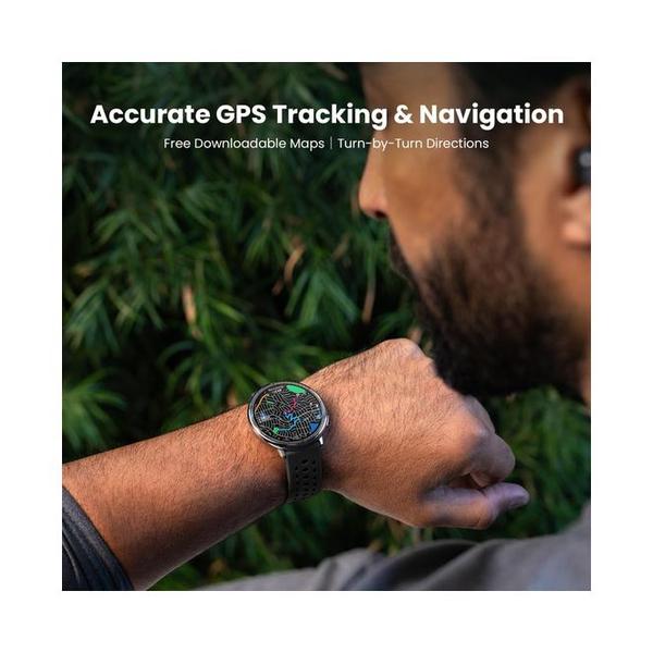 Amazfit Active 2 Premium Smart Watch Fitness Tracker (Round) for Android & iPhone, 10 Day Battery, Water Resistant, GPS Maps, Heart & Sleep Monitor, HYROX Mode, Sapphire Glass, Leather