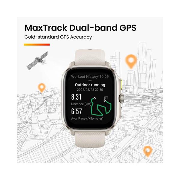 Amazfit Cheetah Smart Watch with Dual-Band GPS, Route Navigation & Offline Maps, Training Template, Heart Rate Monitor, Alexa-Built In