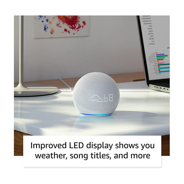 All-New Echo Dot (5th Gen, 2022 release) with clock | Smart speaker with clock and Alexa
