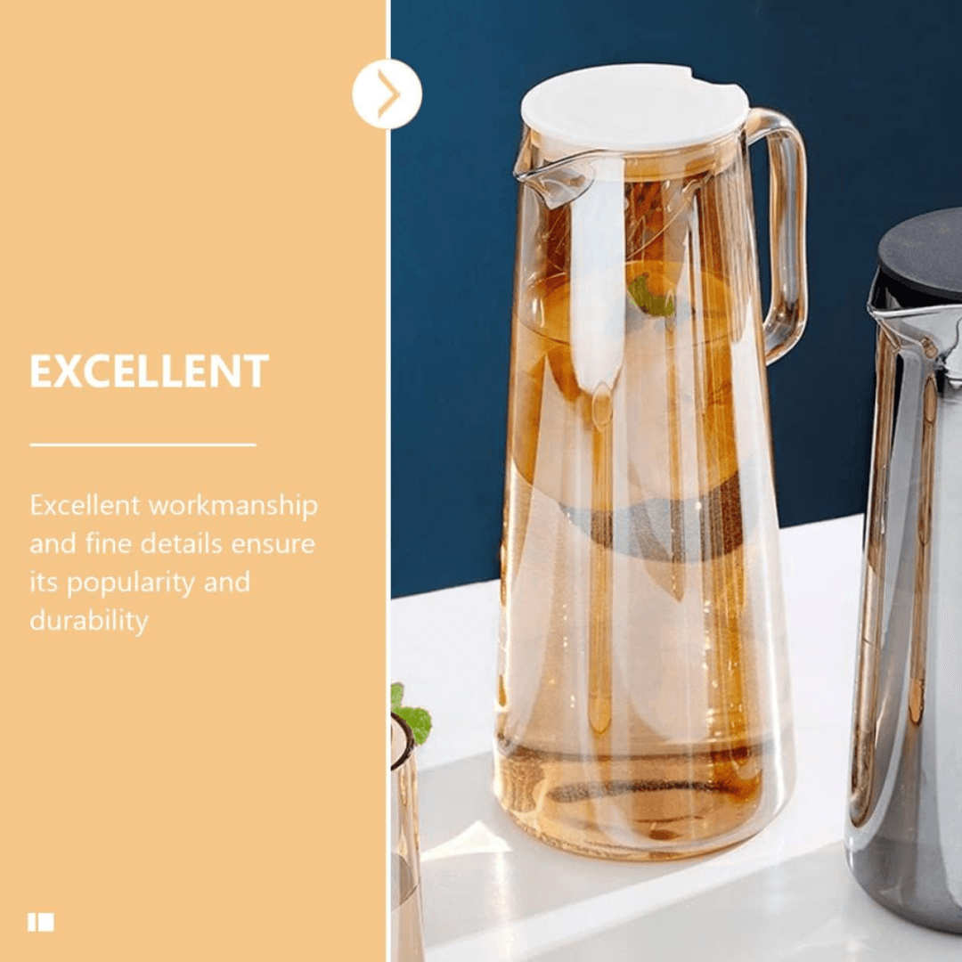 Amber Smoky Nordic Light Luxury Glass Cold Kettle Set with 4 Glasses